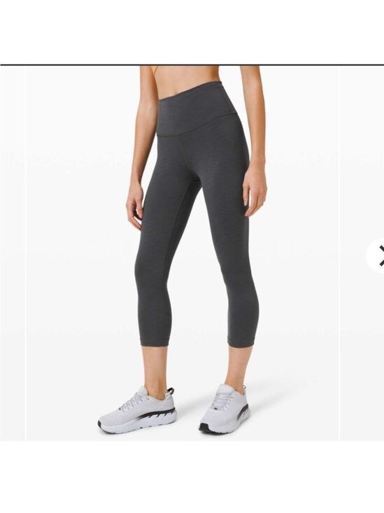 lululemon athletica Pants - lululemon athletica Wunder Train High Rise Crop Dark Gray Leggings size 4